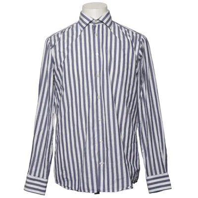 Shirt (Blauw, Wit) van John Henric Katoen