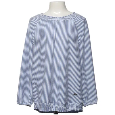 Blouse (Blue, White) from Yigga Cotton, Elastane, Polyester