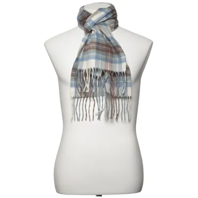 Scarf (Blue, White, Brown) from Lochmere Cashmere