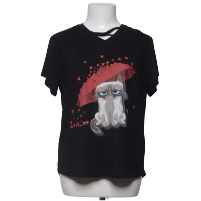 T-shirt (Black) from Grumpy Cat Polyester, Viscose