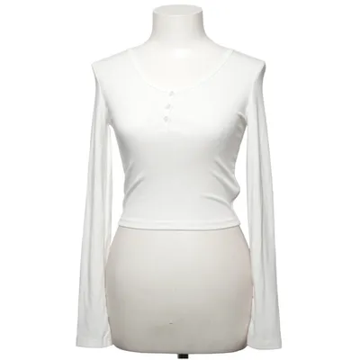 T-shirt manches longues (Blanc) de Dazy Élasthane, Polyester, Viscose
