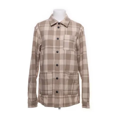 Skjortejakke (Beige, Hvid) fra Les Deux Polyester, Uld