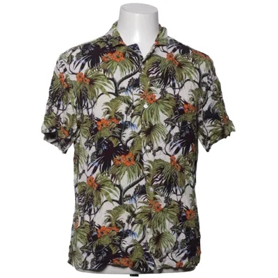 Korte mouwen shirt (Wit, Groen) van H&M Man Viscose