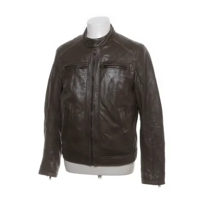 Leather jacket (Brown) from Serge Pariente Cotton, Leather, Polyester