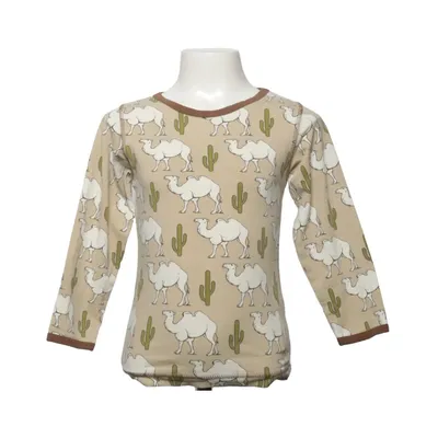 Lange mouwen shirt (Beige, Wit, Groen) van Snoozy Katoen, Elastaan