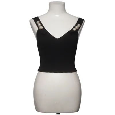 Crop top (Noir) de Flammode Polyester, Viscose