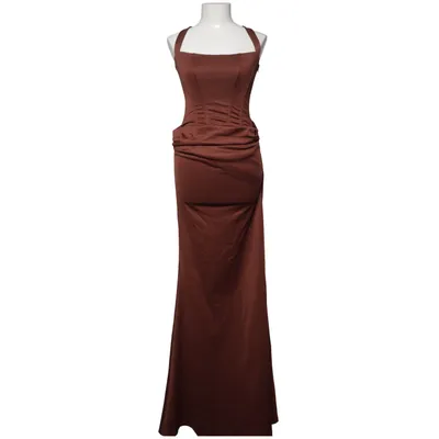Evening gown (Brown) Elastane, Polyester