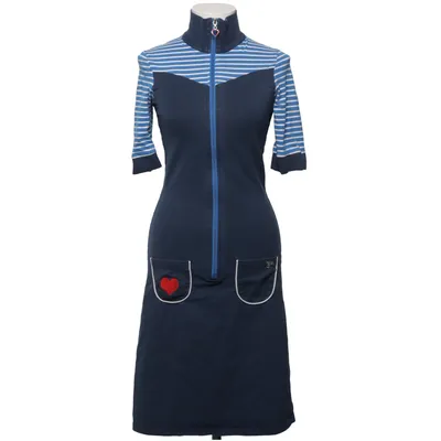 Robe (Bleu, Blanc) de Tante Betsy Coton, Élasthane