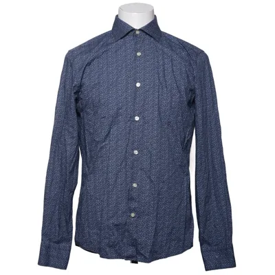 Shirt (Blue, White) from René Lezard Cotton, Elastane