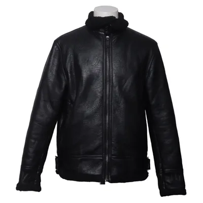 Shearlingjakke (Sort) fra H&M Man Viscose, Polyester