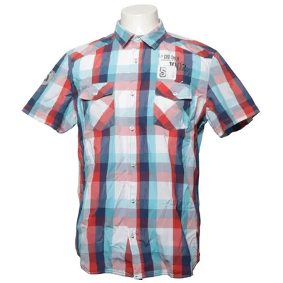 Chemise à manches courtes (Bleu, Rouge, Blanc, Multicolore) de DigginChd Coton