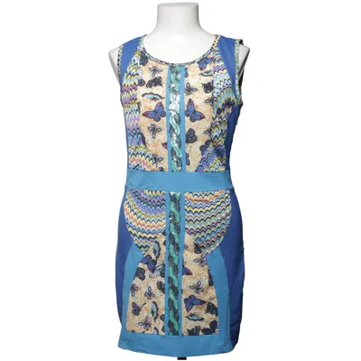 Robe (Bleu, Multicolore) de 101 Idees Coton, Élasthane, Polyester