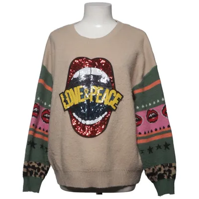 Sweater (Beige, Green, Multicolored) from Flammode Acrylic, Polyamide
