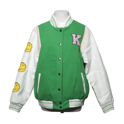 Collegejakke (Grøn, Hvid, Pink) fra Karl Kani Polyester, Uld