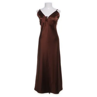 Långklänning (Brun) från Bershka Elastan