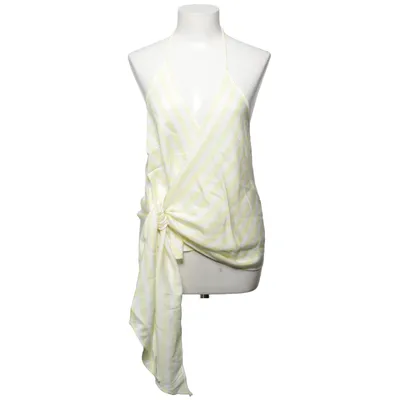 Halterneck top (Gul, Hvid) fra ASOS Polyester, Viscose