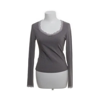 Lange mouwen shirt (Grijs) van Romwe Elastaan, Polyester
