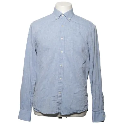 Shirt (Blue) from Oscar Jacobson Cotton, Linen