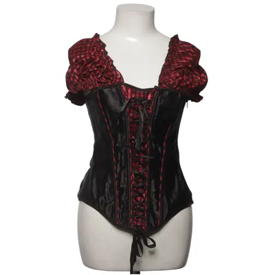 Corset (Black, Red) from Vaacodor Cotton, Elastane, Polyester
