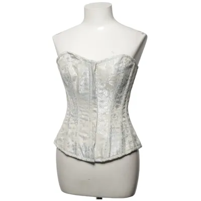 Korsett (Silverfärgad, Vit) från Burleska Bomull, Polyester