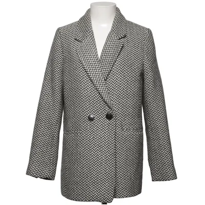 Blazer (Black, White) from Anine Bing Lyocell, Polyester, Wool