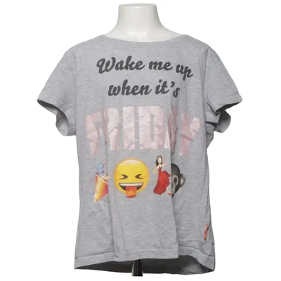 T-shirt (Gris, Multicolore) de Emoji Coton, Polyester