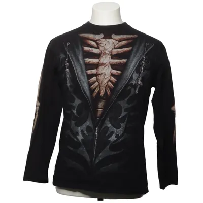 Long sleeve T-shirt (Black, Multicolored) from Spiral Cotton