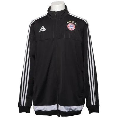 Træningsjakke (Sort, Hvid) fra Adidas Polyester