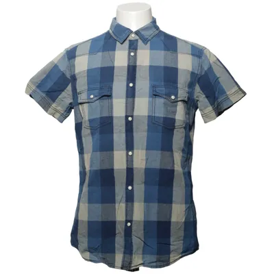 Kortärmad skjorta (Blå, Grå) från ESPRIT Denim Bomull