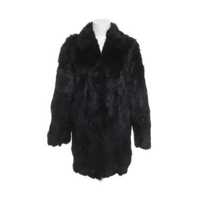 Fur jacket (Black) from Adrienne Landau Polyester, Rabbit fur