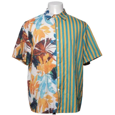 Korte mouwen shirt (Blauw, Geel, Meerkleurig) van Incerun Polyester