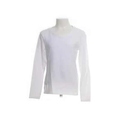 Lange mouwen shirt (Wit) van Basic U Organisch katoen, Elastaan