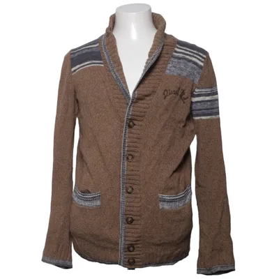 Kofta (Brun, Grå, Flerfärgad) från Diesel Tricot & Co. Skinn, Merinoull, Nylon