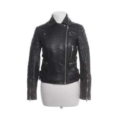 Biker jacket (Black) from Whistles Leather, Polyester, Suede
