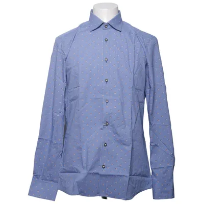 Shirt (Blauw, Wit, Meerkleurig) van Olymp Katoen