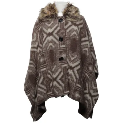 Cape (Brun, Hvid, Flerfarvet) fra Made in italy Polyester, Uld