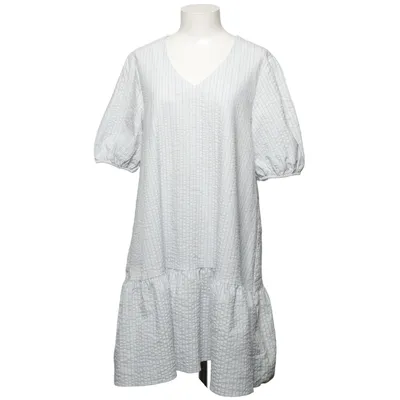 Klänning (Vit, Blå) från Leveté Room Bomull, Elastan, Polyester