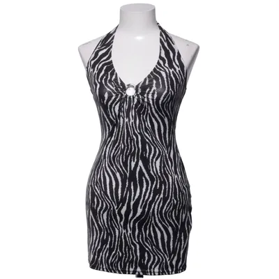 Halternek jurk (Zwart, Wit) van Urban Outfitters Elastaan, Polyester