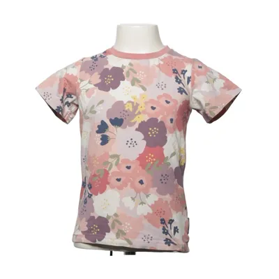 T-shirt (Rosa, Flerfärgad) från Polarn O. Pyret Elastan, Ekologisk bomull