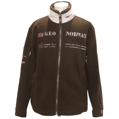 Fleecejakke (Brun, Hvid) fra Geographical Norway Polyester