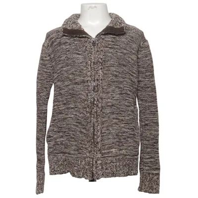Cardigan (Brun, Hvid) fra InScene Akryl, Bomuld