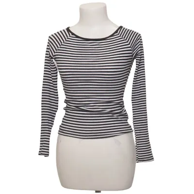Långärmad t-shirt (Vit, Svart) från Subdued Elastan, Polyester, Viskos