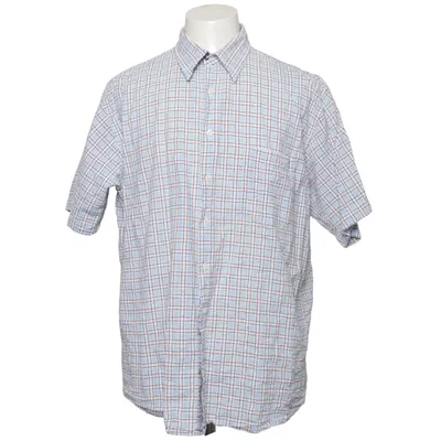 Chemise à manches courtes (Bleu, Blanc) de Basic Line Coton