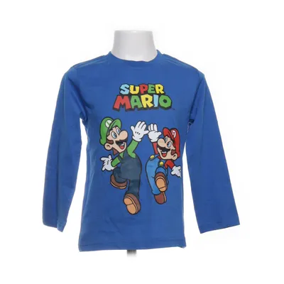 Långärmad t-shirt (Blå, Flerfärgad) från Super Mario Bomull
