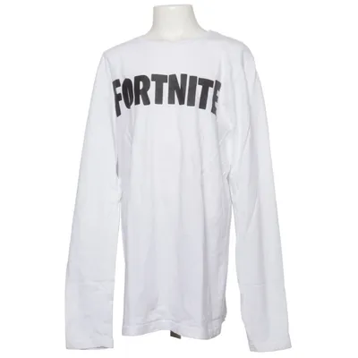 T-shirt à manches longues (Blanc, Noir) de Fortnite Coton