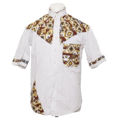 Short sleeve shirt (White, Brown, Yellow) from Benetti
