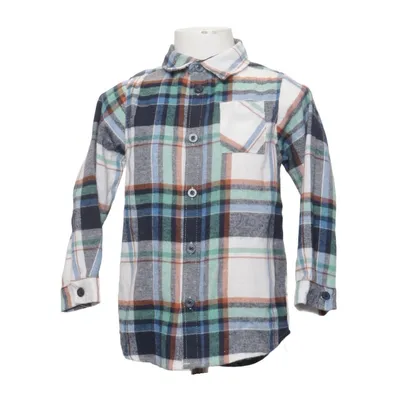 Flanellhemd (Blau, Weiß, Mehrfarbig) von Infinity Kids Baumwolle