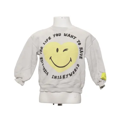 Sweatshirt (Grå, Gul) fra Smiley World Bomuld, Elastan
