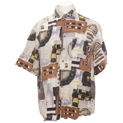 Short sleeve shirt (Beige, Multicolored) from Seidensticker