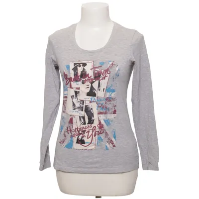 Langærmet t-shirt (Grå, Flerfarvet) fra Cecilia Classics Bomuld, Elastan, Viscose